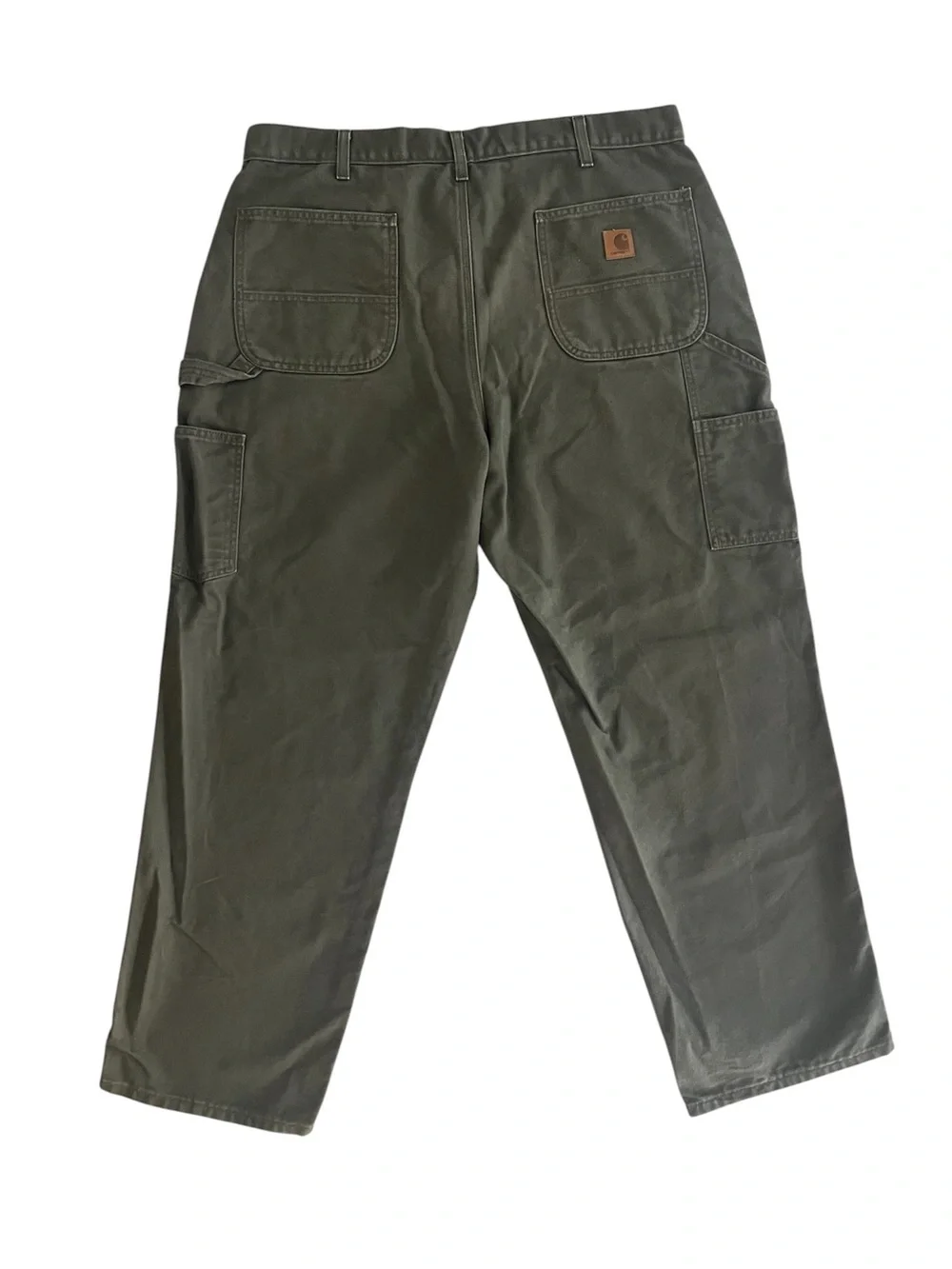Carhartt B11 MOS Moss Green Carpenter Pants Mens 40x32 Duck Canvas Workwear